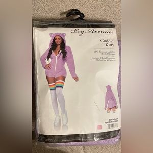 Size Large Purple Leg Avenue Cuddle Kitty Hooded Romper